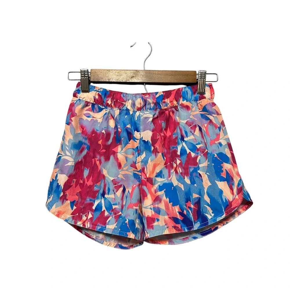 Old Navy‎ Kids Girls XL Shorts Athletic Floral Print Elastic Waist Drawstring